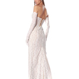 Kiera White Strapless Gown - SAMPLE