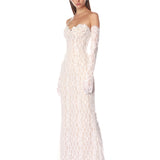 Kiera White Strapless Gown - SAMPLE