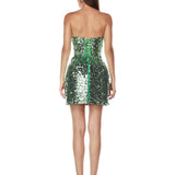 Maraya Teal Sequin Mini Dress - SAMPLE