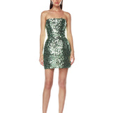 Maraya Teal Sequin Mini Dress - SAMPLE