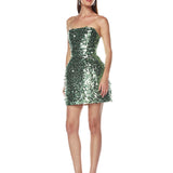 Maraya Teal Sequin Mini Dress - SAMPLE