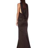 Olivia Noir Hooded Gown - SAMPLE
