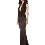 Olivia Noir Hooded Gown - SAMPLE