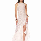 Sicilia White Ruffle Dress