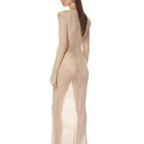 Talia Desert Crochet Gown