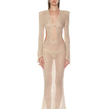 Talia Desert Crochet Gown
