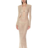 Talia Desert Crochet Gown