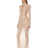 Talia Desert Crochet Gown