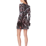 Tokyo Feather Pink Multi Mini Dress - Sample