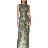 Violet Teal Maxi Dress