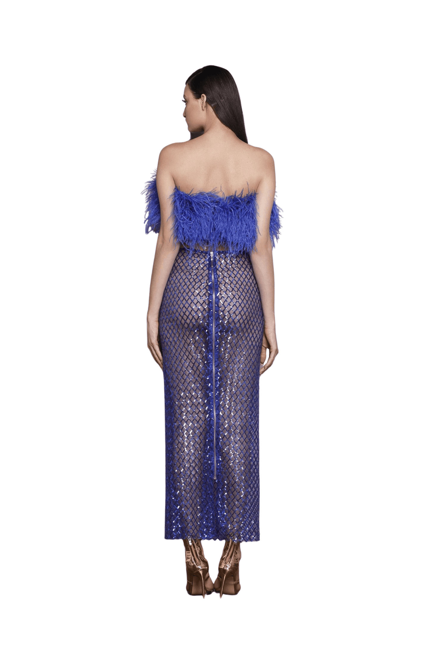 Afiya Cobalt Feather Top