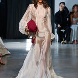 Ashanti Long Sleeve Organza Gown