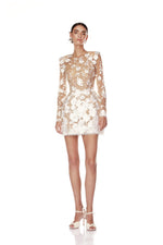 Bouquet Maraya Blanc Floral Long Sleeve Mini Dress - Pre Order - BRONX AND BANCO