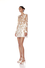 Bouquet Maraya Blanc Floral Long Sleeve Mini Dress - Pre Order - BRONX AND BANCO