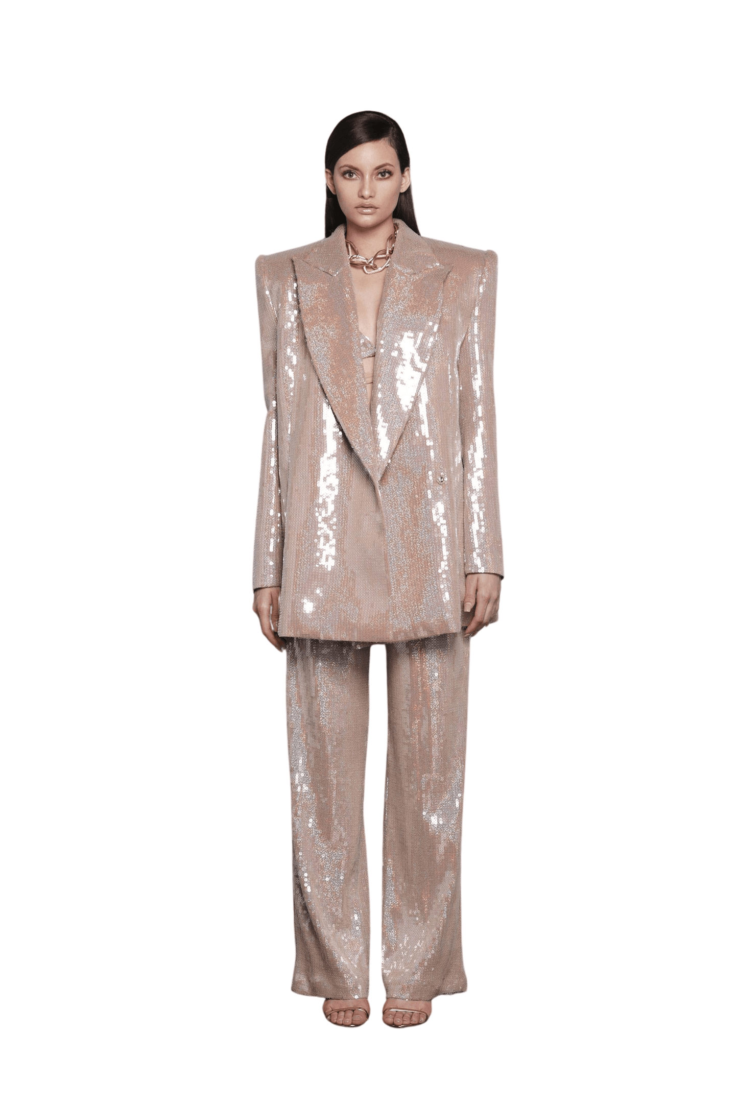 Capri Nude Sequin Blazer