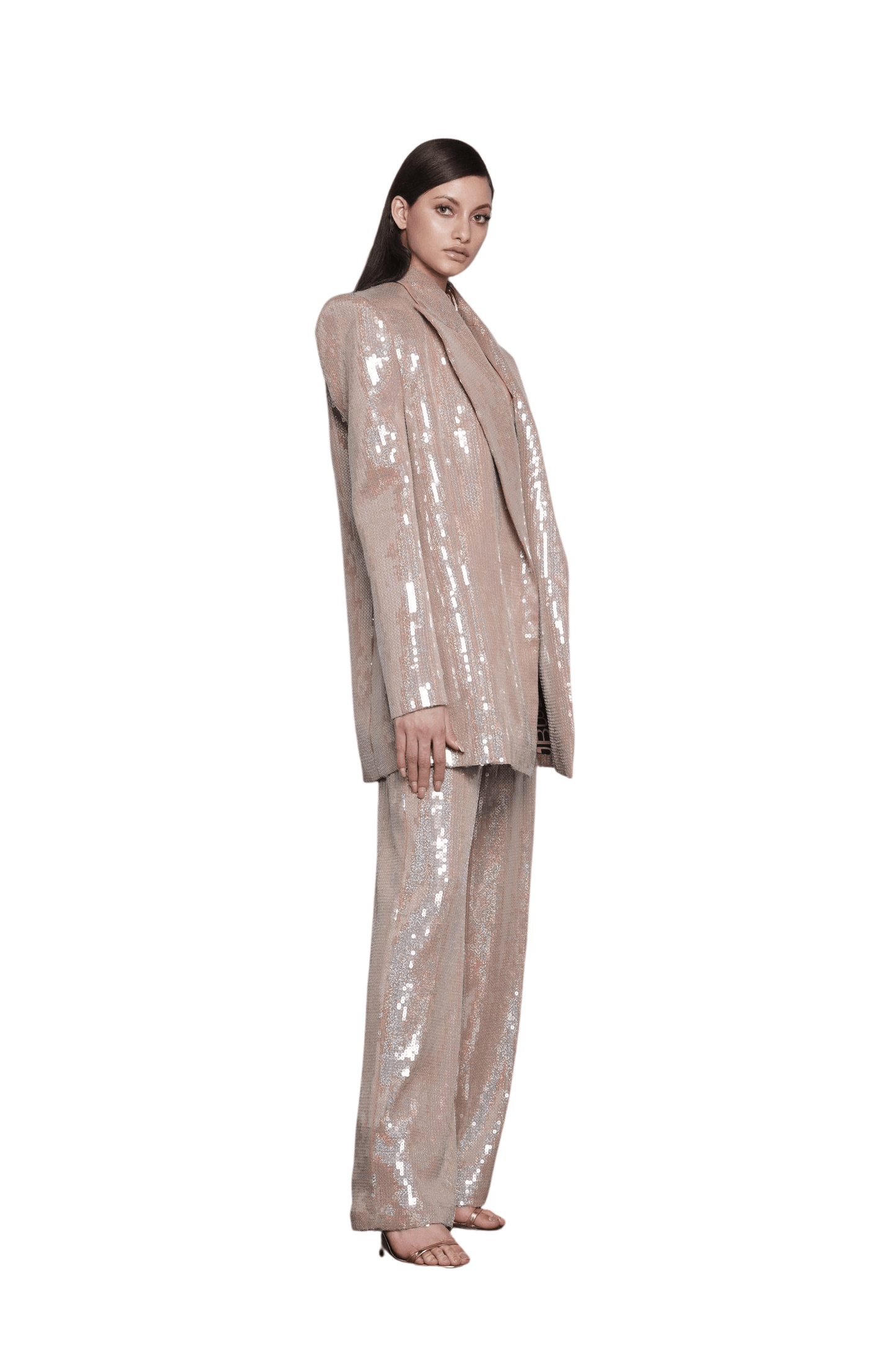 Capri Nude Sequin Blazer