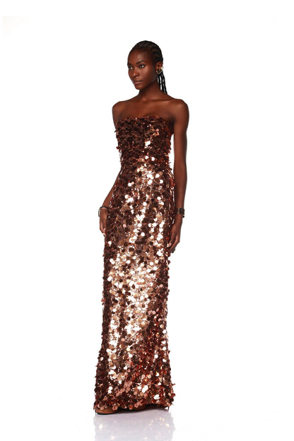 Farah Strapless Gold Gown - Pre Order - BRONX AND BANCO