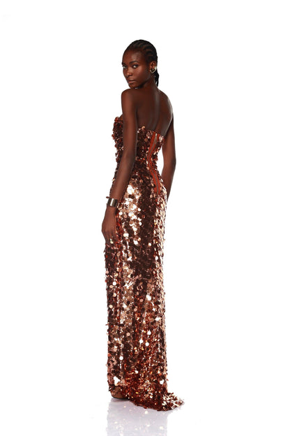 Farah Strapless Gold Gown - Pre Order - BRONX AND BANCO