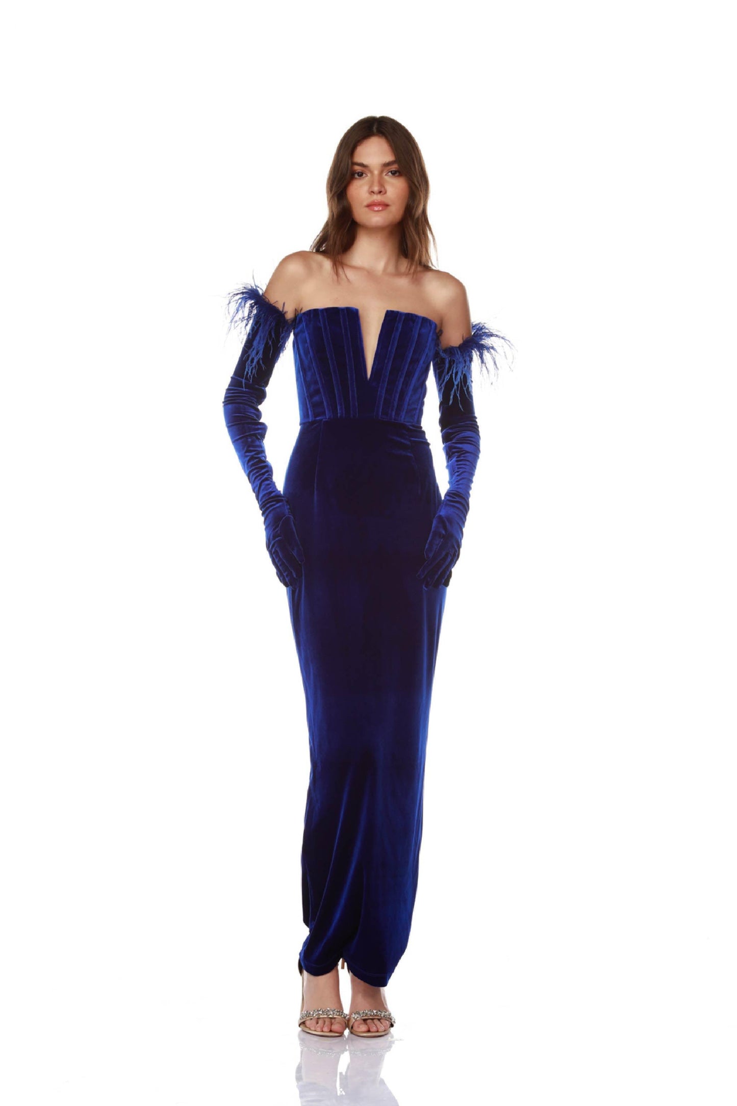 Florentina Cobalt Gown - BRONX AND BANCO