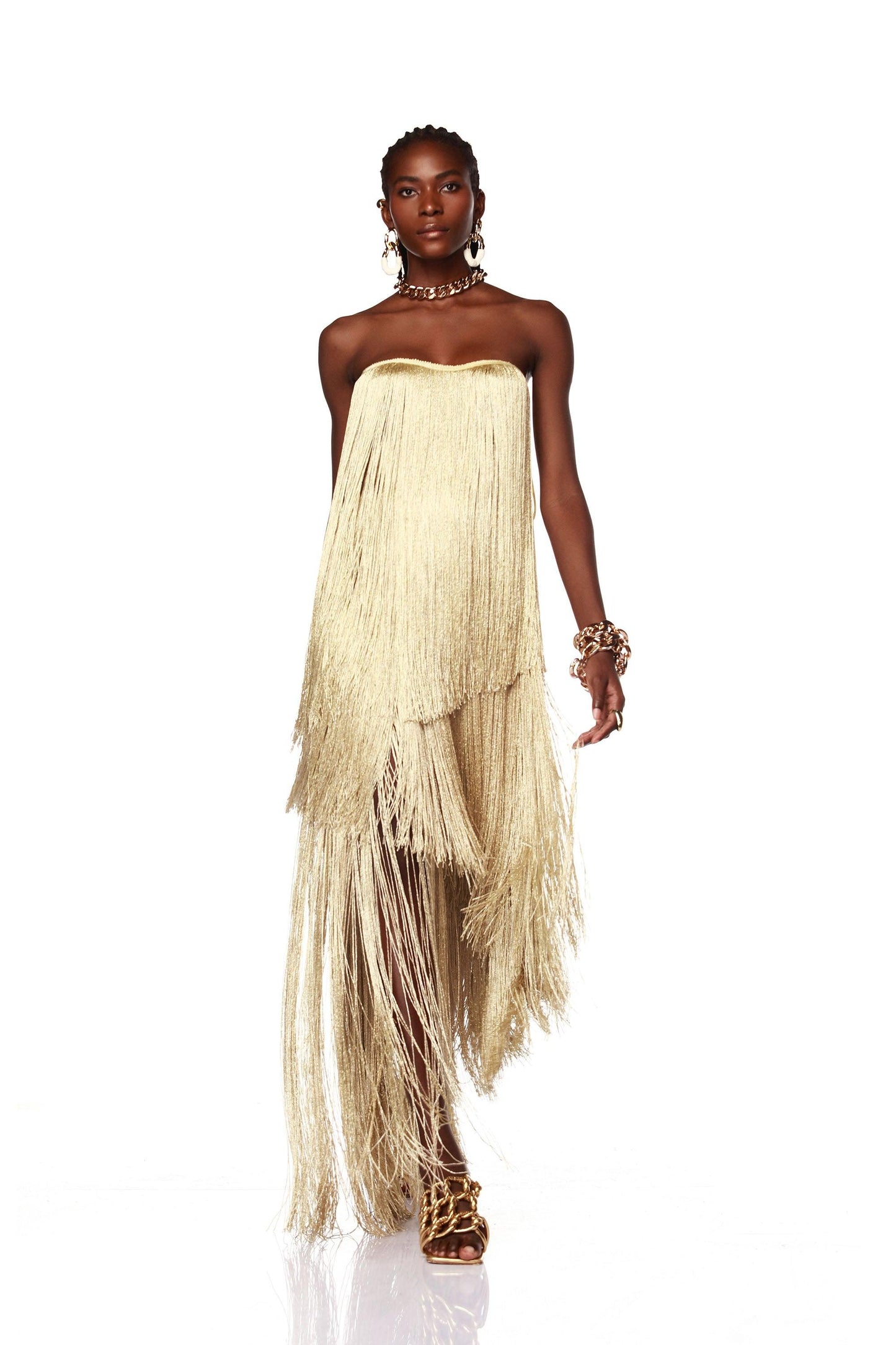 Adisa Strapless Gold Gown - Pre Order - BRONX AND BANCO