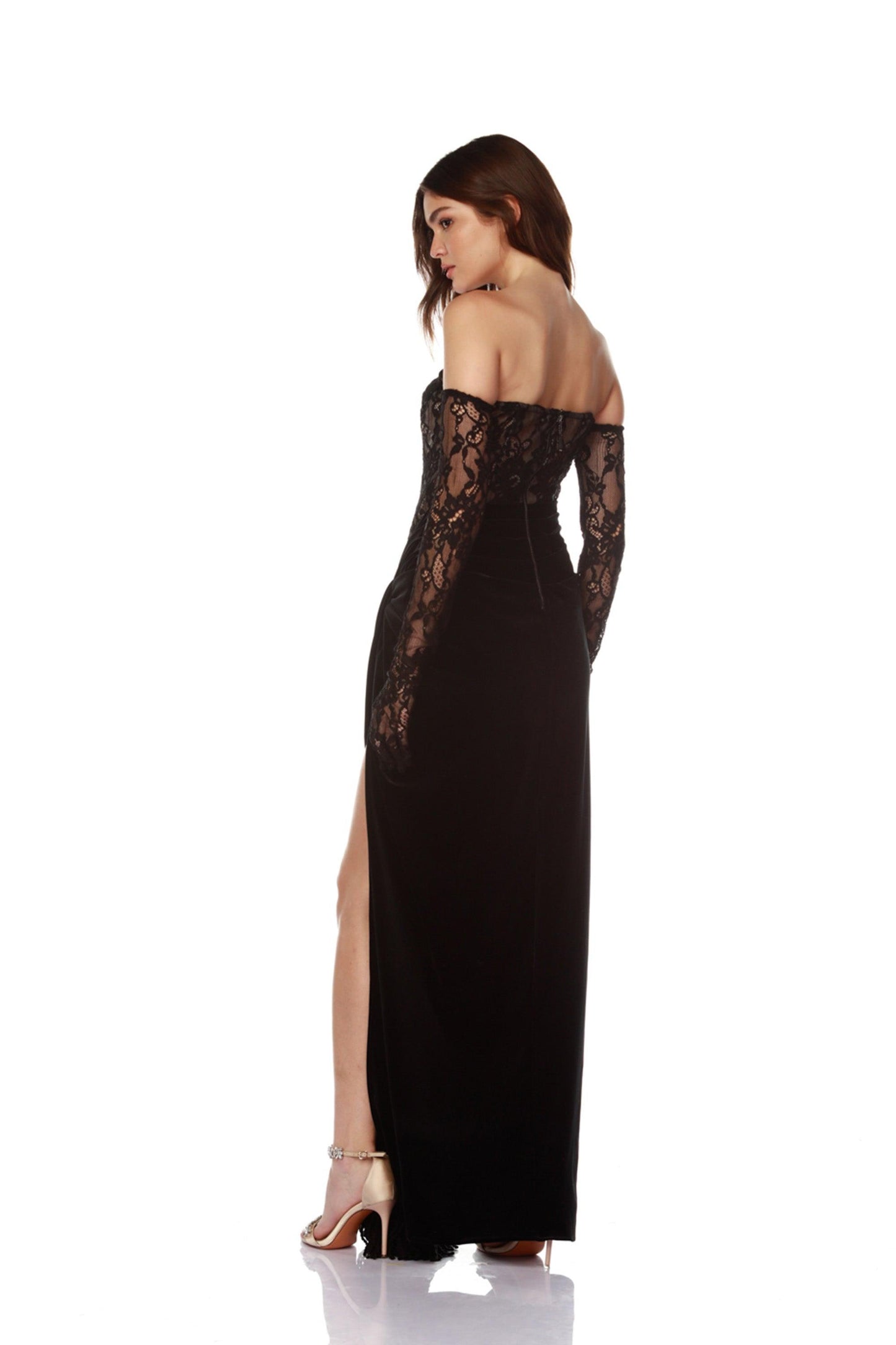 Gina Lace Noir Gown - Pre Order - BRONX AND BANCO