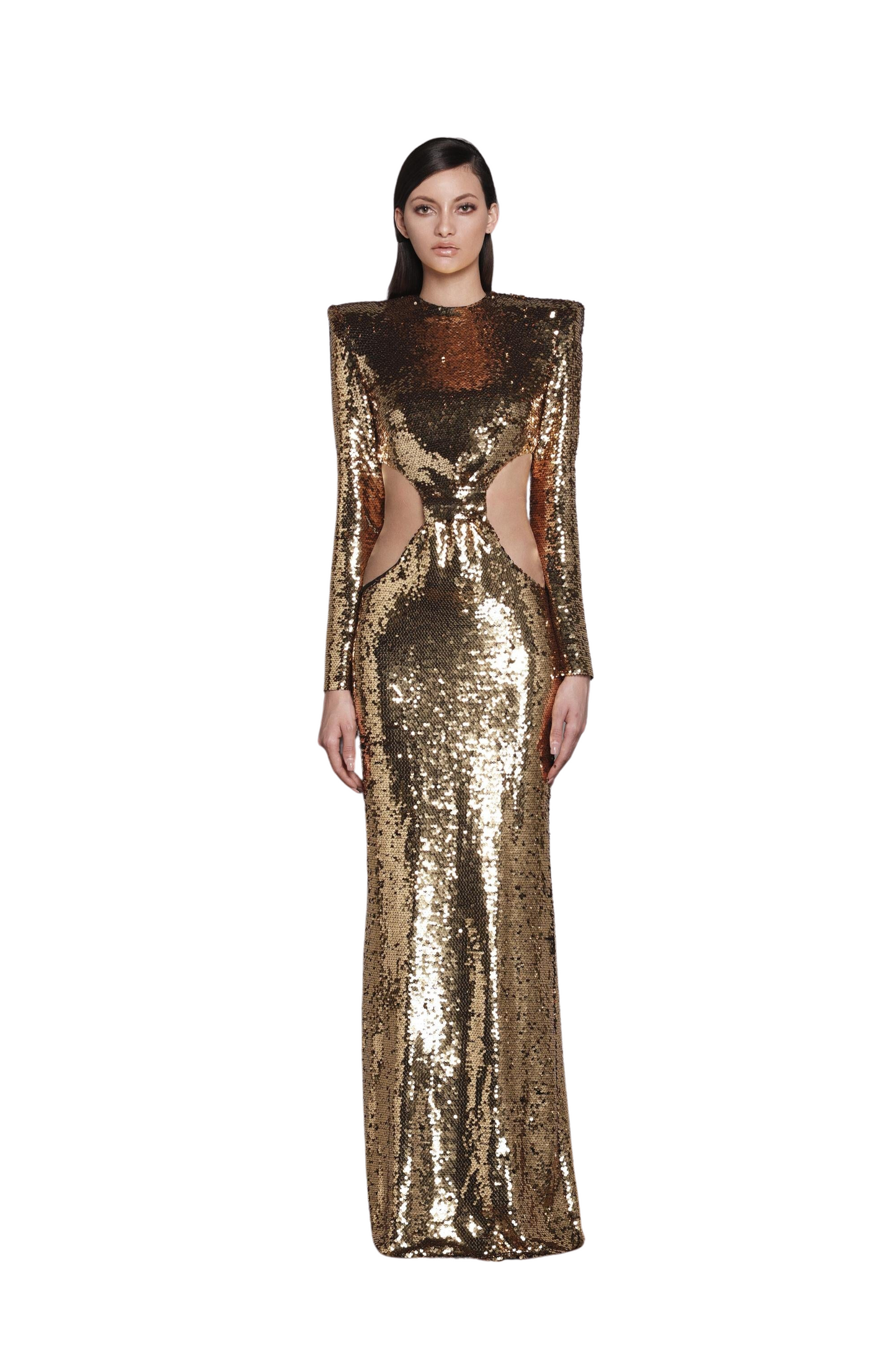 Gottika Gold Sequin Gown