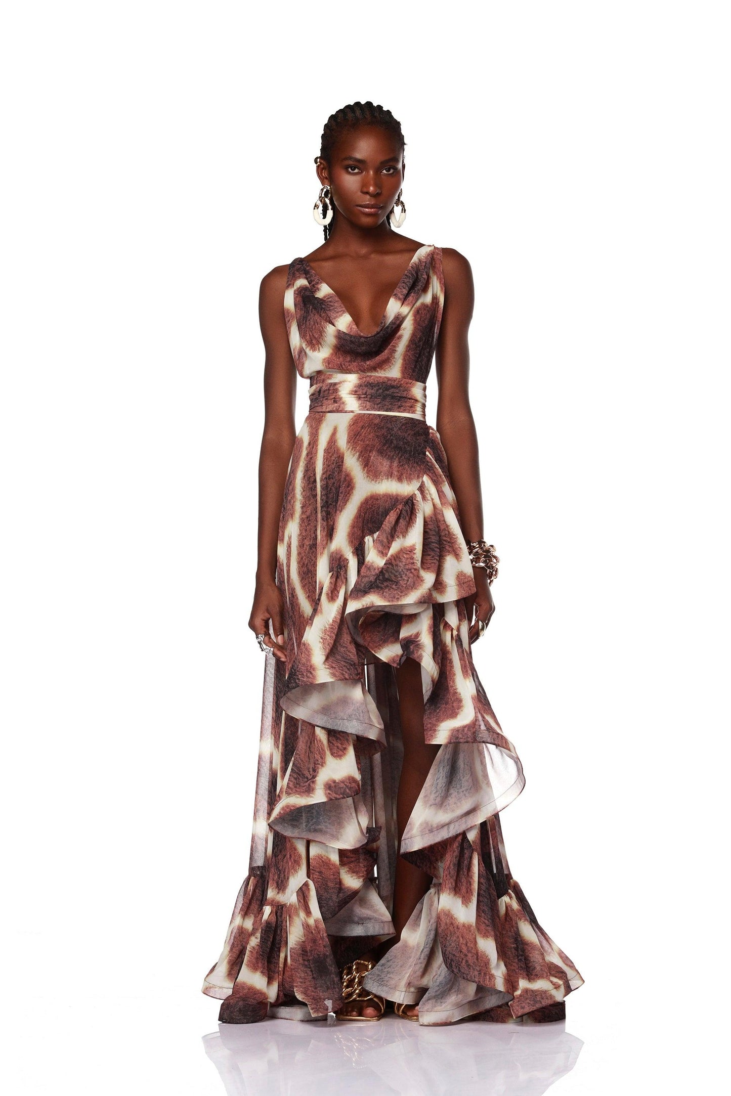 Leo Ruffle Gown - Pre Order