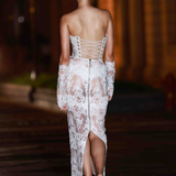 Paris Maraya Blanc Lace Maxi Dress