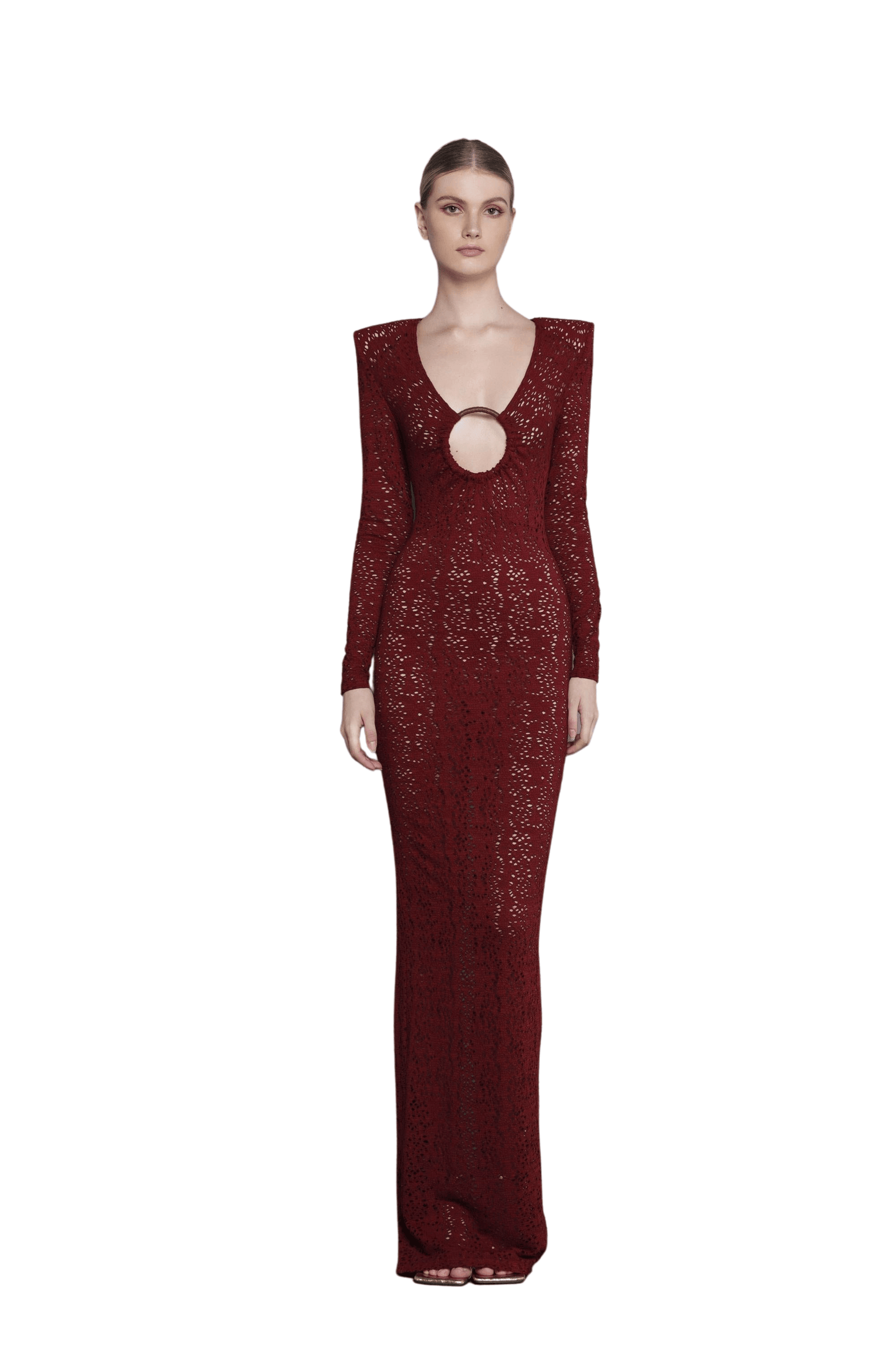Mayan Maroon Maxi Dress