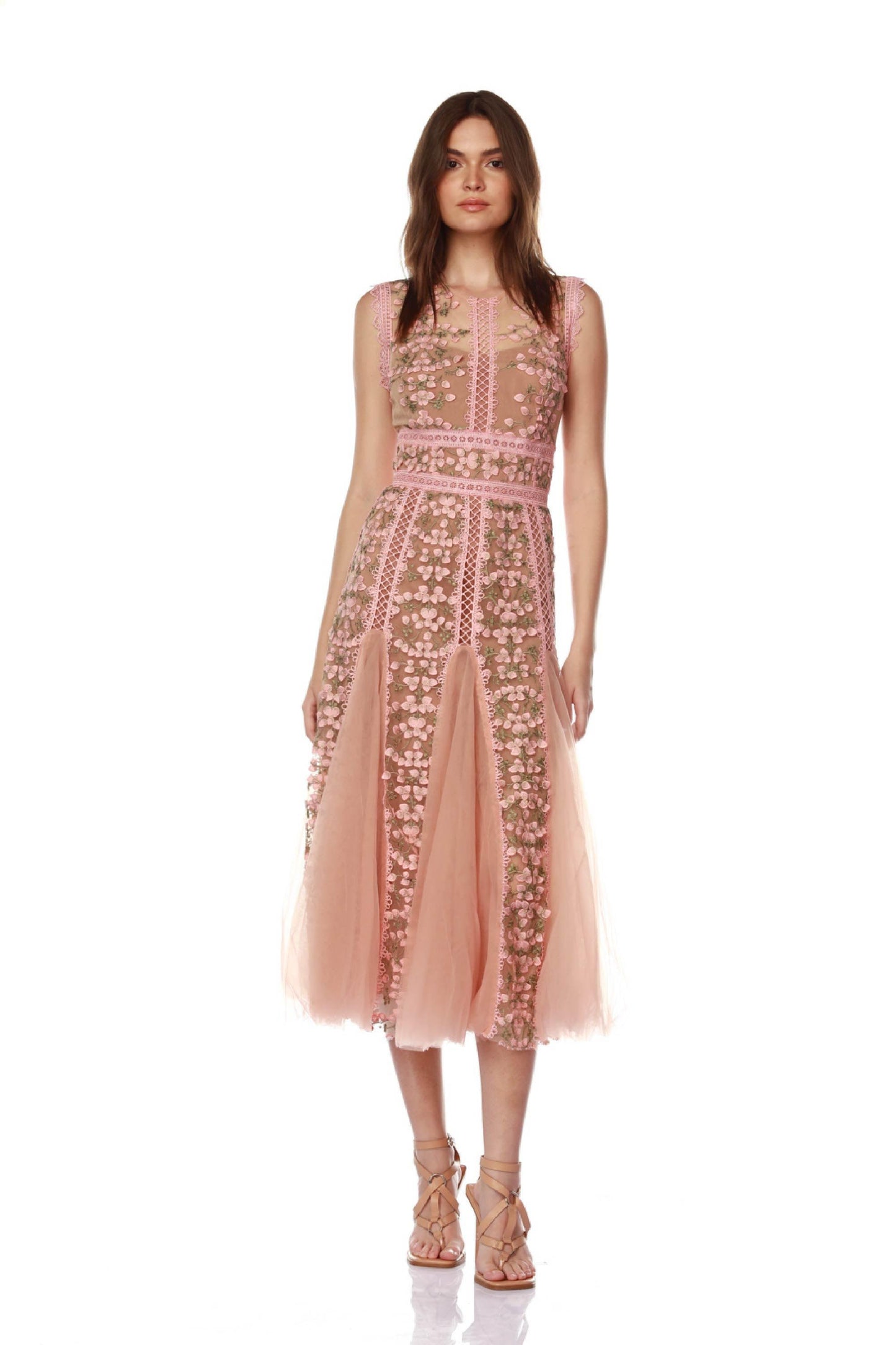 Megan Pink Midi Dress