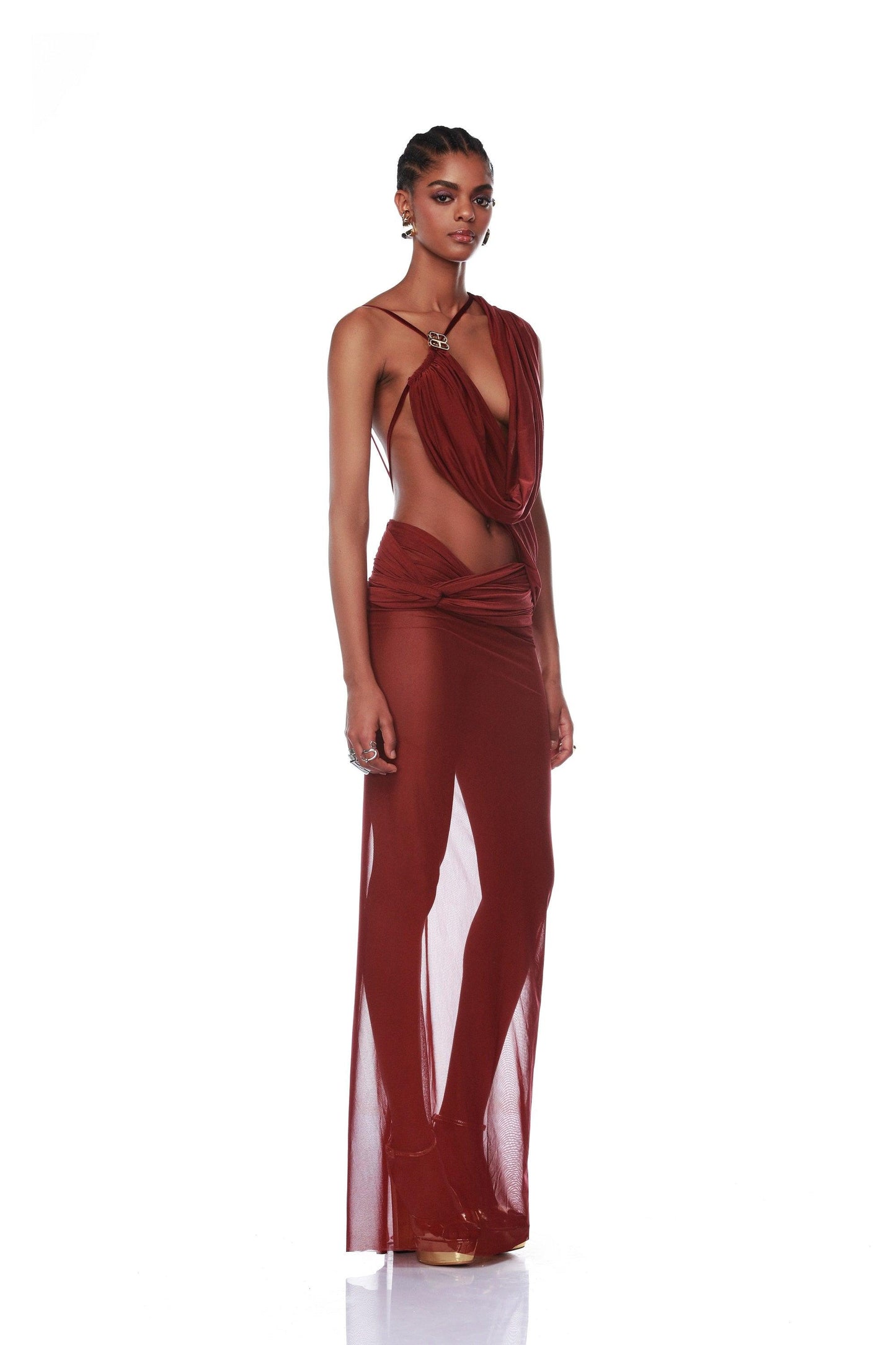 Natalia Maroon Gown - Pre Order