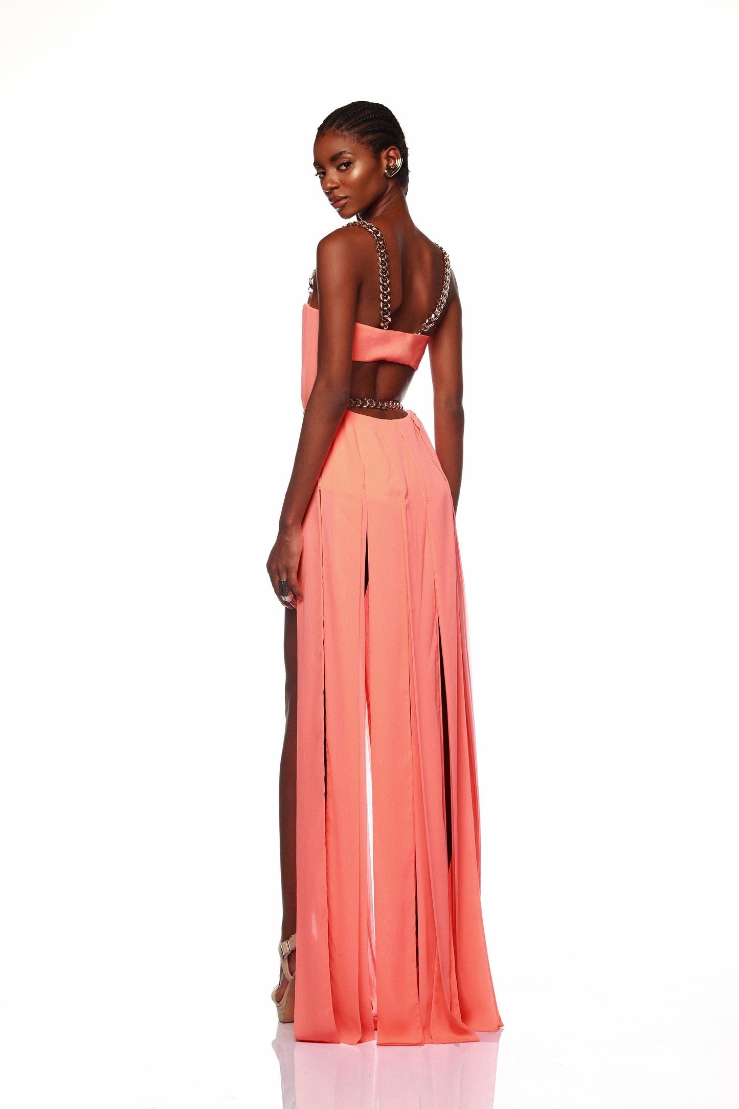 Nia Coral Strapless Gown - BRONX AND BANCO