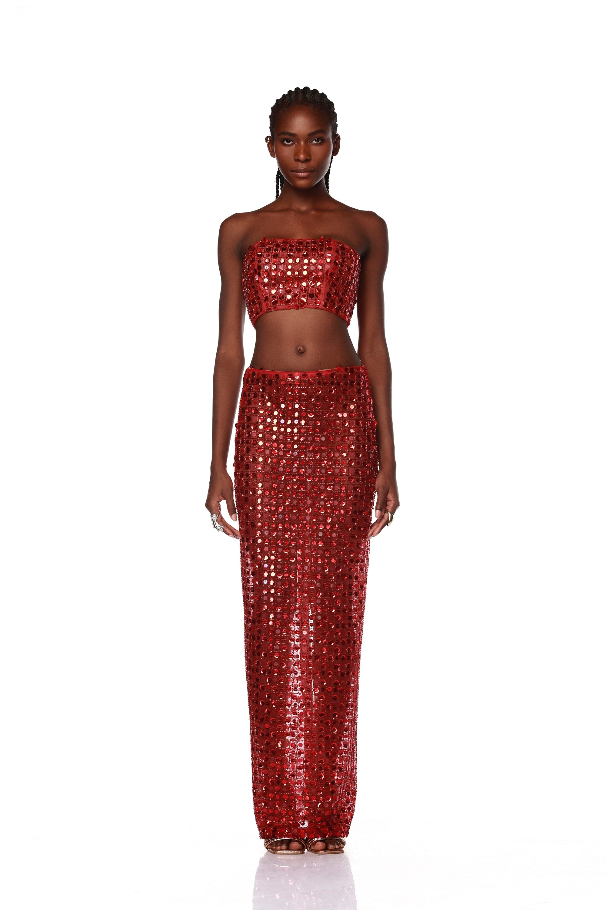 Red sparkly deals two piece