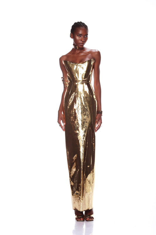 Stallion Gold Maxi Dress