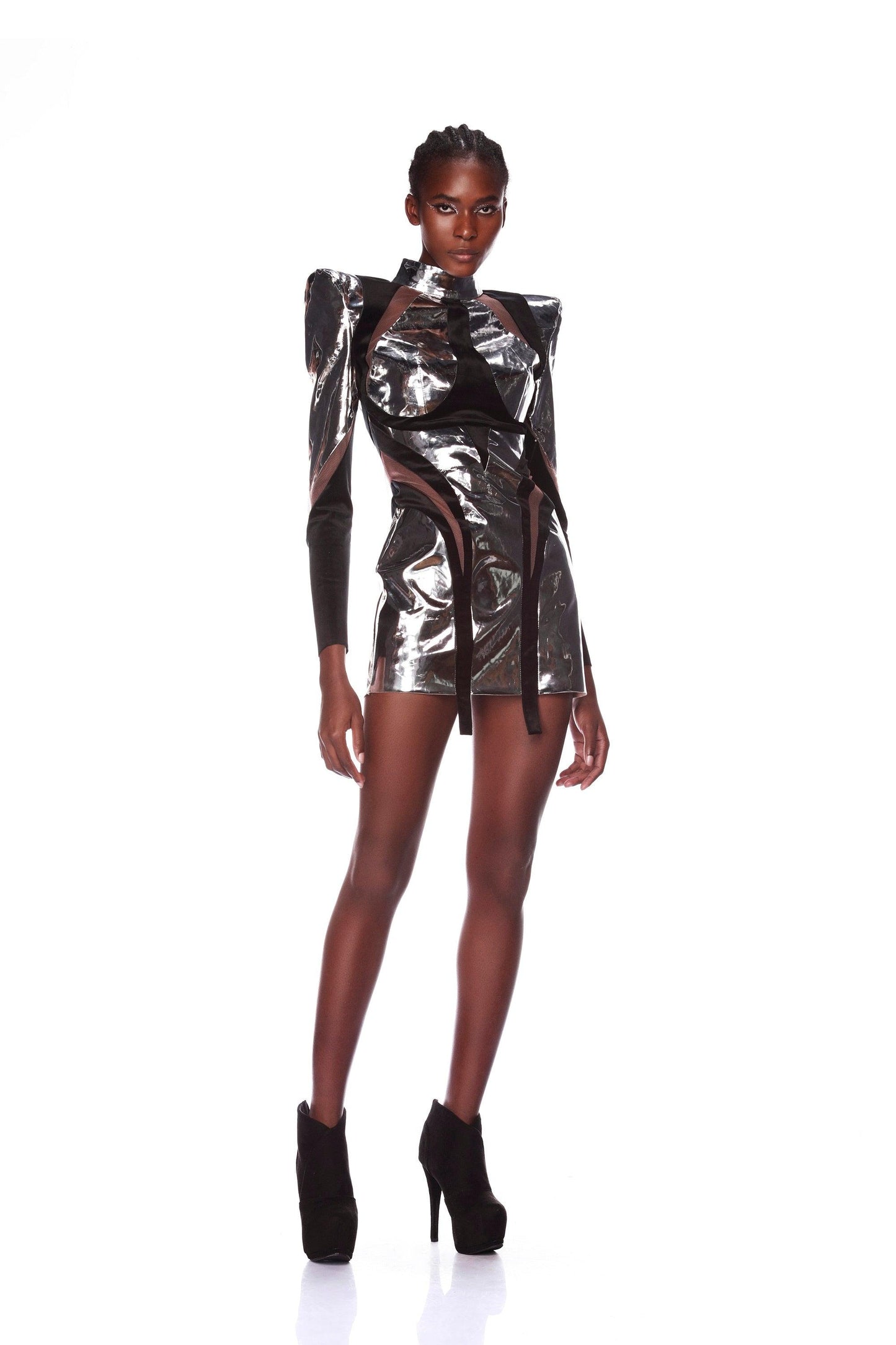 Doja Silver Mini Dress - Pre Order