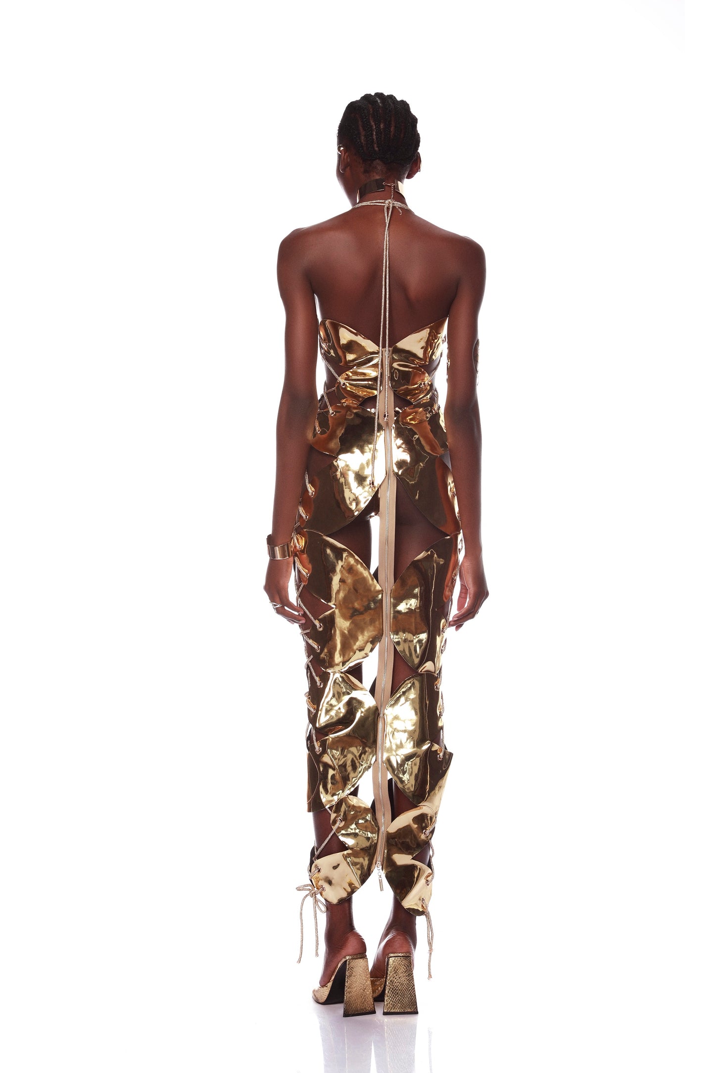 Butterfly Gold Cutout Gown - Pre Order