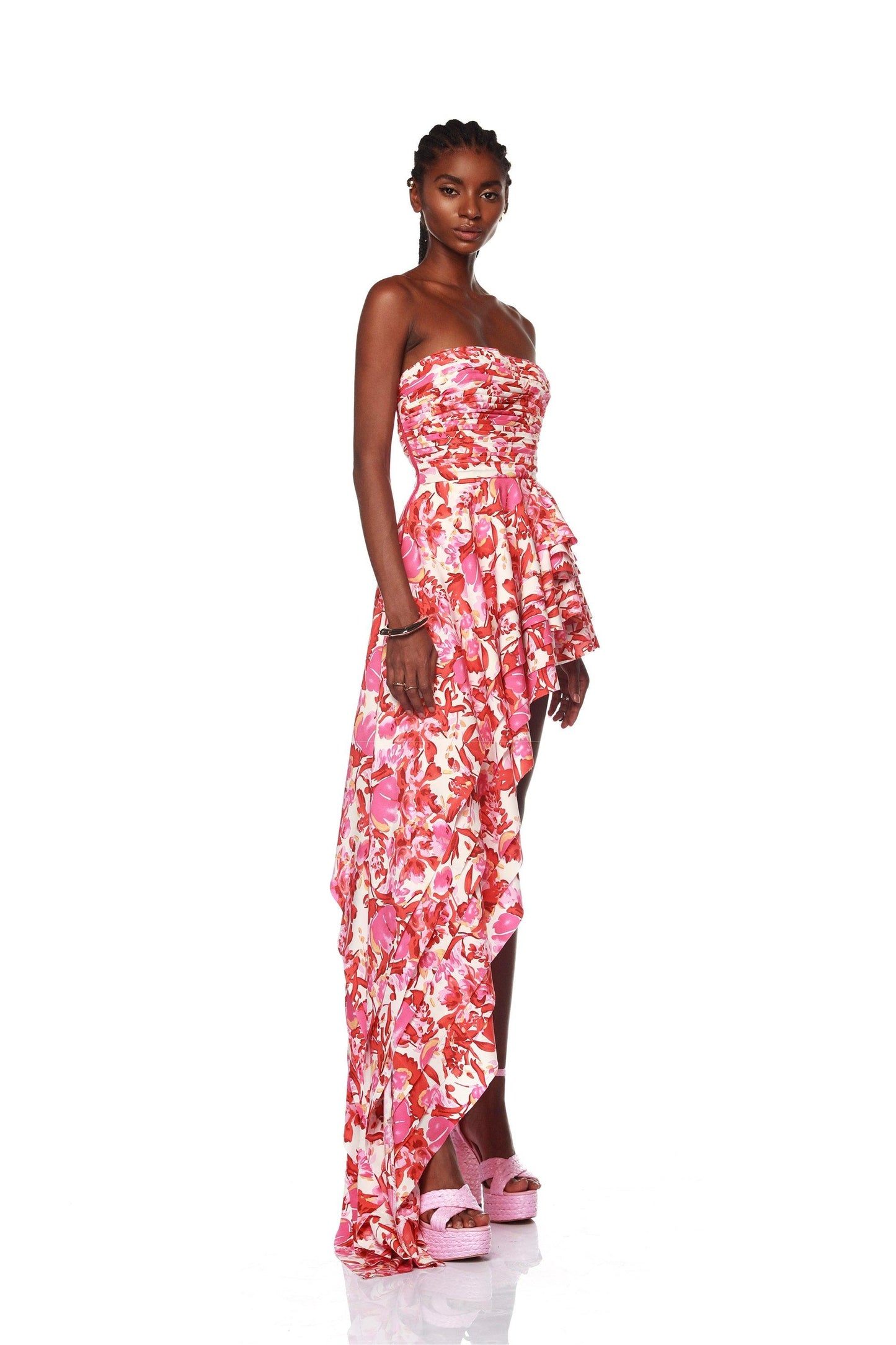 Tulum Pink Floral Gown - Pre Order