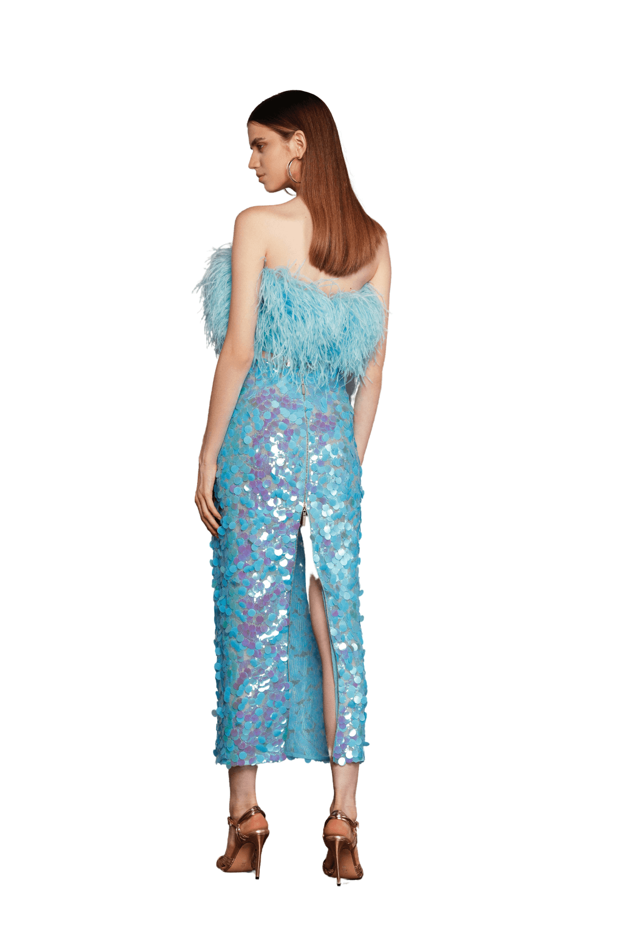 Coco Light Blue Midi Skirt