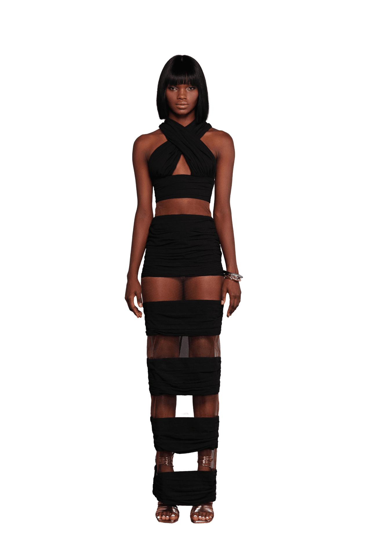Sasha Halterneck Black Maxi Dress