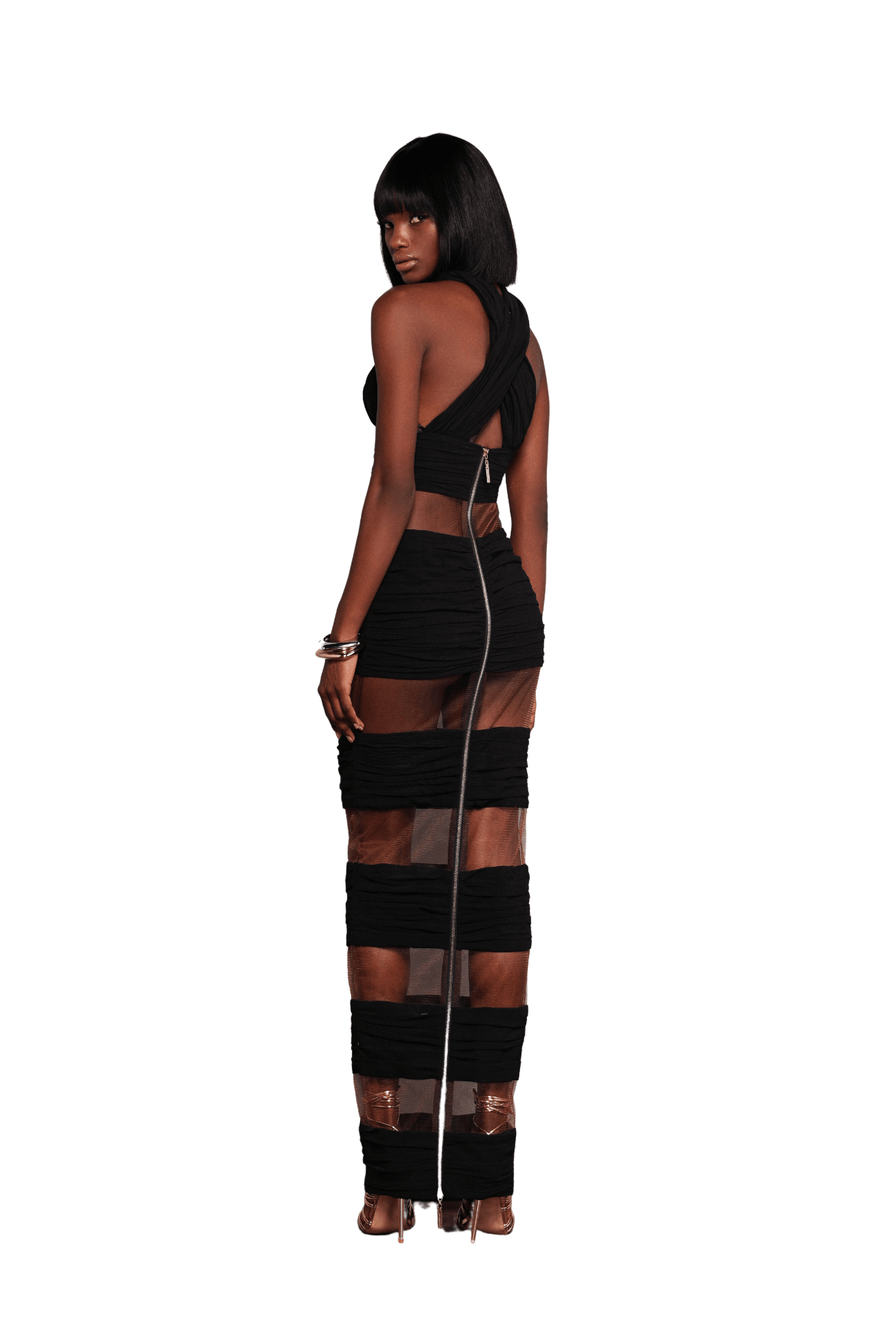 Sasha Halterneck Black Maxi Dress