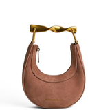 Cecile Mini Suede Bag in Blush Suede