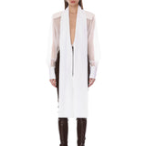 Look 5: Long Sleeve Sheer Blouse with Tie + Organza Pant