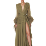 Geisha Sage Maxi Dress