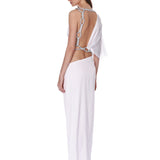 Morocco Blanc Asymmetrical Diamond Gown