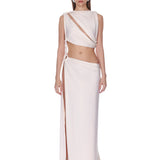 Morocco Sleeveless Cutout Diamond Gown