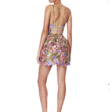 Iris Floral Aria Pink Purple Multi Mini Dress