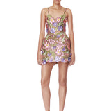Iris Floral Aria Pink Purple Multi Mini Dress
