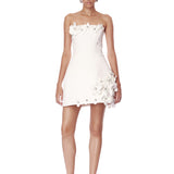Estelle Strapless White Mini Dress