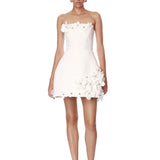 Estelle Strapless White Mini Dress