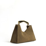 Poline Midi Bag in Cocoa Suede